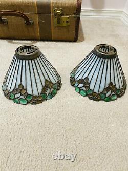 Bigelow & Kennard Leaded Lamp, Slag, Stained Glass Shade, Arts Crafts, Handel Lamp