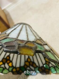 Bigelow & Kennard Leaded Lamp, Slag, Stained Glass Shade, Arts Crafts, Handel Lamp