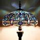 Blue Dragonfly Stained Glass Tiffany Style Floor Lamp 64 Inch