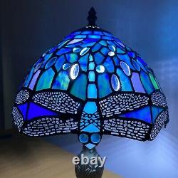 Blue Tiffany Stunning Quality Style HAND CRAFTED 10 Glass Table Desk LAMPS UK