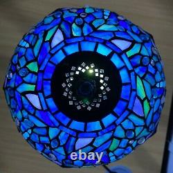Blue Tiffany Stunning Quality Style HAND CRAFTED 10 Glass Table Desk LAMPS UK