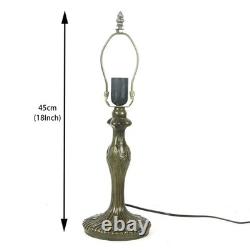 Blue Tulip Stained Glass Table Lamp Vintage Desk Light 18 Home Decor