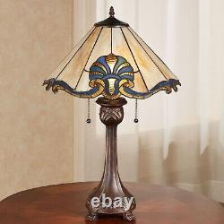 Blythe Stained Glass Table Lamp Blue