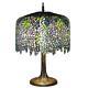 Bronze Table Lamp With Tree Trunk Base Serena D'italia Tiffany Wisteria 27 In