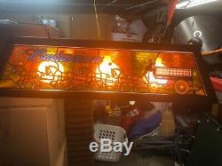 Budweiser Clydesdale Pool Table Light Lamp Vintage Stained Glass Rare