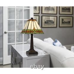 CAL Lighting & Accessories BO-3115AC 3115 Tiffany Table Lamp Dark Bronze