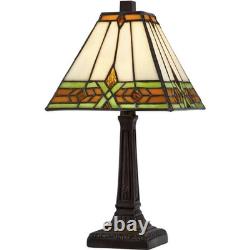 CAL Lighting & Accessories BO-3115AC 3115 Tiffany Table Lamp Dark Bronze
