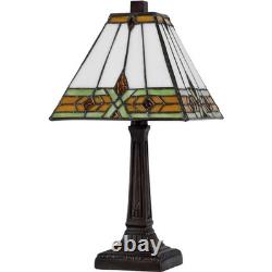 CAL Lighting & Accessories BO-3115AC 3115 Tiffany Table Lamp Dark Bronze
