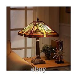 Capulina Tiffany Style Table Lamp Mission Style Tiffany Lamp 2-Light 16X16X24