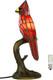 Cardinal Tiffany Style Accent Table Lamp In Height 14.5 Overall, Handmade Stain