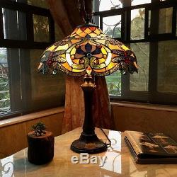 Chloe Lighting Tiffany Style 2 Lt Dragonfly Table Lamp CH15715AV17-TL2