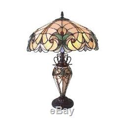 Chloe Lighting Tiffany Style 3 Lt Double Lit Table Lamp CH18780VP18-DT3