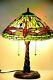 Classic Tiffany Table Lamp Dragonfly Shade Twisted Dragonfly Base, Stained Glass