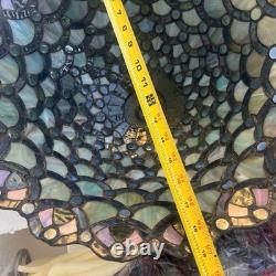 Coaster Tiffany Style 19 Table Lamp Stained Glass Dual Socket Bronze Base