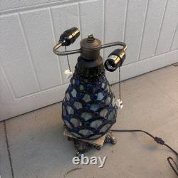 Coaster Tiffany Style 19 Table Lamp Stained Glass Dual Socket Bronze Base