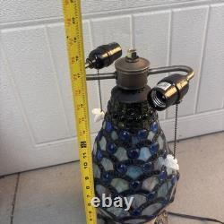 Coaster Tiffany Style 19 Table Lamp Stained Glass Dual Socket Bronze Base