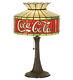 Coca Cola Coke Table Stain Glass Accent Lamp 20h 74066