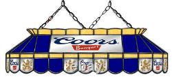 Coors Original Banquet Beer Billiard Stained Glass Mirror Pool Table Light Lamp