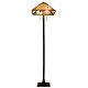 Costway Tiffany-style 18 Lampshade Floor Lamp Stained Glass Stand Light 2 Light