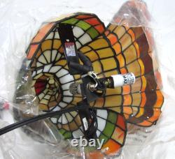 Cracker Barrel Stained-Glass Thanksgiving Turkey Lamp Light NEW in Box RARE