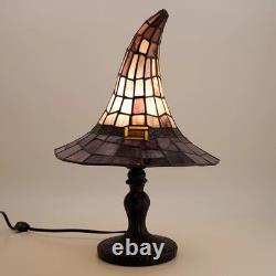 Cracker barrel 2026 STAINED GLASS WITCH HAT LAMP VIRAL HALLOWEEN DECOR