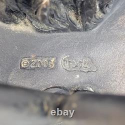 Crosa Stained Glass Lamp Peacock Lady Bronze Art Nouveau Tiffany Style 21 2003