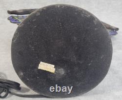 Crosa Stained Glass Lamp Peacock Lady Bronze Art Nouveau Tiffany Style 21 2003