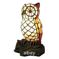 Cute Owl Lamp Tiffany Style Stained Glass Table Lamp Cute Animal Shape Table