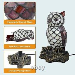 Cute Owl Lamp Tiffany Style Stained Glass Table Lamp Cute Animal Shape Table