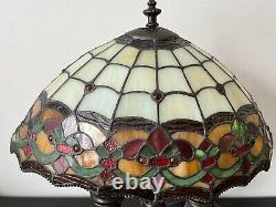 DALE TIFFANY AUTHENTIC RARE STAINED GLASS TABLE LAMP Retired Richardson Series