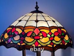 DALE TIFFANY AUTHENTIC RARE STAINED GLASS TABLE LAMP Retired Richardson Series