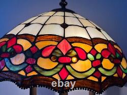 DALE TIFFANY AUTHENTIC RARE STAINED GLASS TABLE LAMP Retired Richardson Series