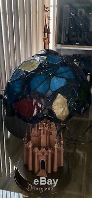 DISNEY Disneyland 50th Anniversary Sleeping Beauty Castle Stained Glass Lamp