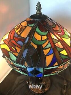 DISNEY Snow White Seven Dwarfs Stained Glass Tiffany Style Lamp Jody Daily READ