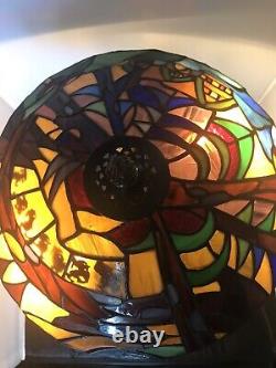 DISNEY Snow White Seven Dwarfs Stained Glass Tiffany Style Lamp Jody Daily READ