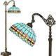 Dwvo Tiffany Floor Lamp, Stained Glass Shade Gooseneck Reading Floor Lamp, Ad