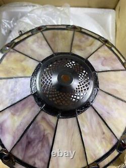 Dale Tiffany Aldridge Peacock Table Lamp Read Details Stained Glass 16 W 22 H