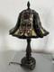 Dale Tiffany Butterfly Tulip Table Lamp Stained Glass Bronze Base