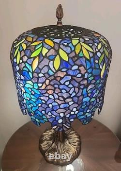 Dale Tiffany LIMITED EDITION Stained Glass Lamp WISTERIA IN BLOOM with COA 28 H