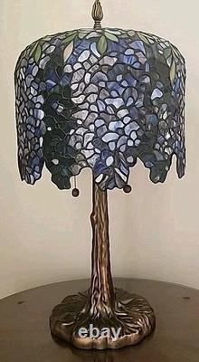 Dale Tiffany LIMITED EDITION Stained Glass Lamp WISTERIA IN BLOOM with COA 28 H