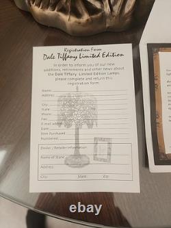 Dale Tiffany LIMITED EDITION Stained Glass Lamp WISTERIA IN BLOOM with COA 28 H