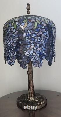 Dale Tiffany LIMITED EDITION Stained Glass Lamp WISTERIA IN BLOOM with COA 28 H