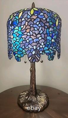 Dale Tiffany LIMITED EDITION Stained Glass Lamp WISTERIA IN BLOOM with COA 28 H