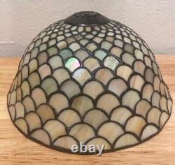 Dale Tiffany Stain Scale Glass Lamp Shade Signed