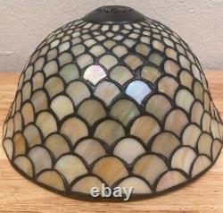 Dale Tiffany Stain Scale Glass Lamp Shade Signed