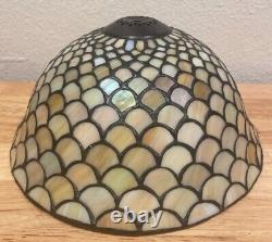 Dale Tiffany Stain Scale Glass Lamp Shade Signed