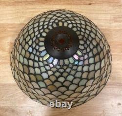 Dale Tiffany Stain Scale Glass Lamp Shade Signed