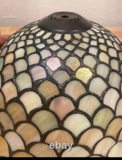 Dale Tiffany Stain Scale Glass Lamp Shade Signed