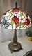 Dale Tiffany Stained Glass Butterfly Floral Table Lamp 27 Euc
