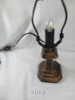 Dale Tiffany Table Lamp 11 Incandescent LED Tiffany Stained glass Antique Brass